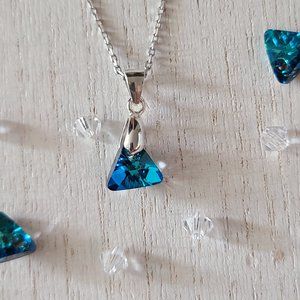 Swarovski® Crystal Triangle Pendant on a Chain